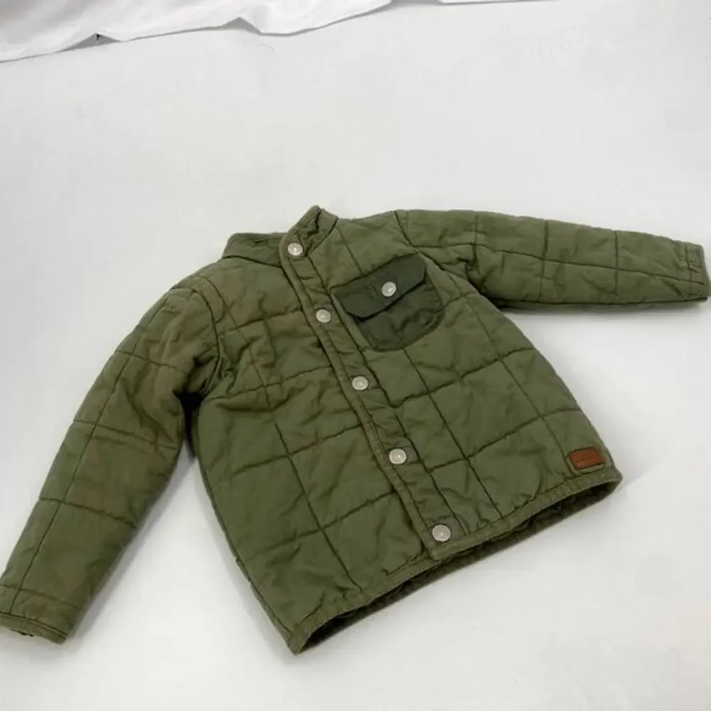 7 For‎ All Mankind Green Quilted Jacket